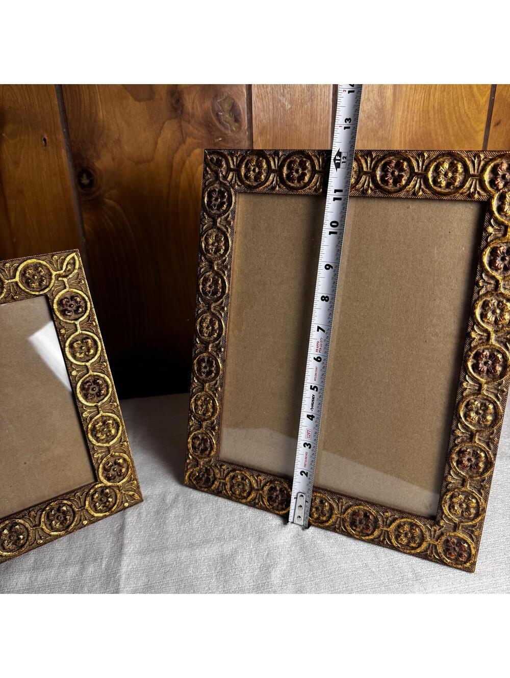 Vintage Martin Aborn Picture Frame Set 5x7 & 8x10 Ornate Gold Bronze - Picture 6 of 11